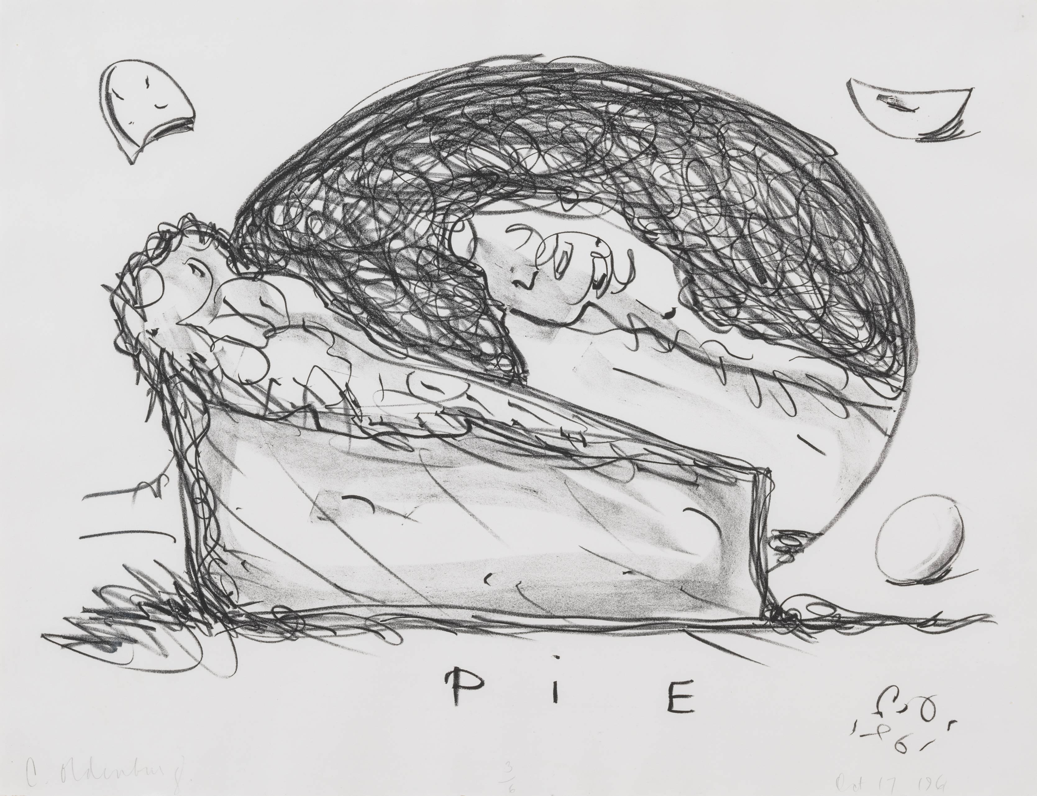 Claes Oldenburg Abstract Print - Pie