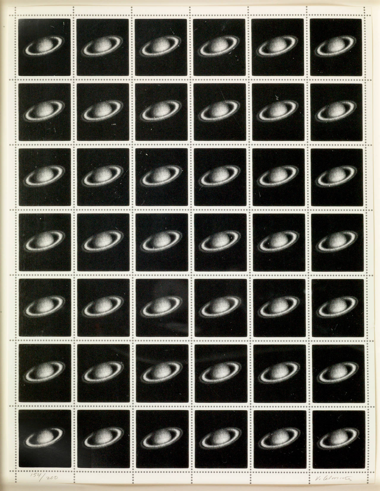 Vija Celmins Landscape Print - Saturn Stamps