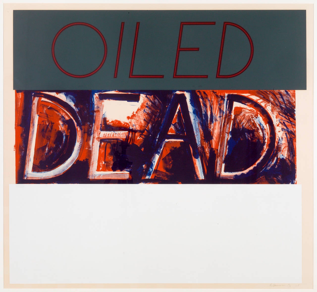 Bruce Nauman Print - Oiled Dead (State)
