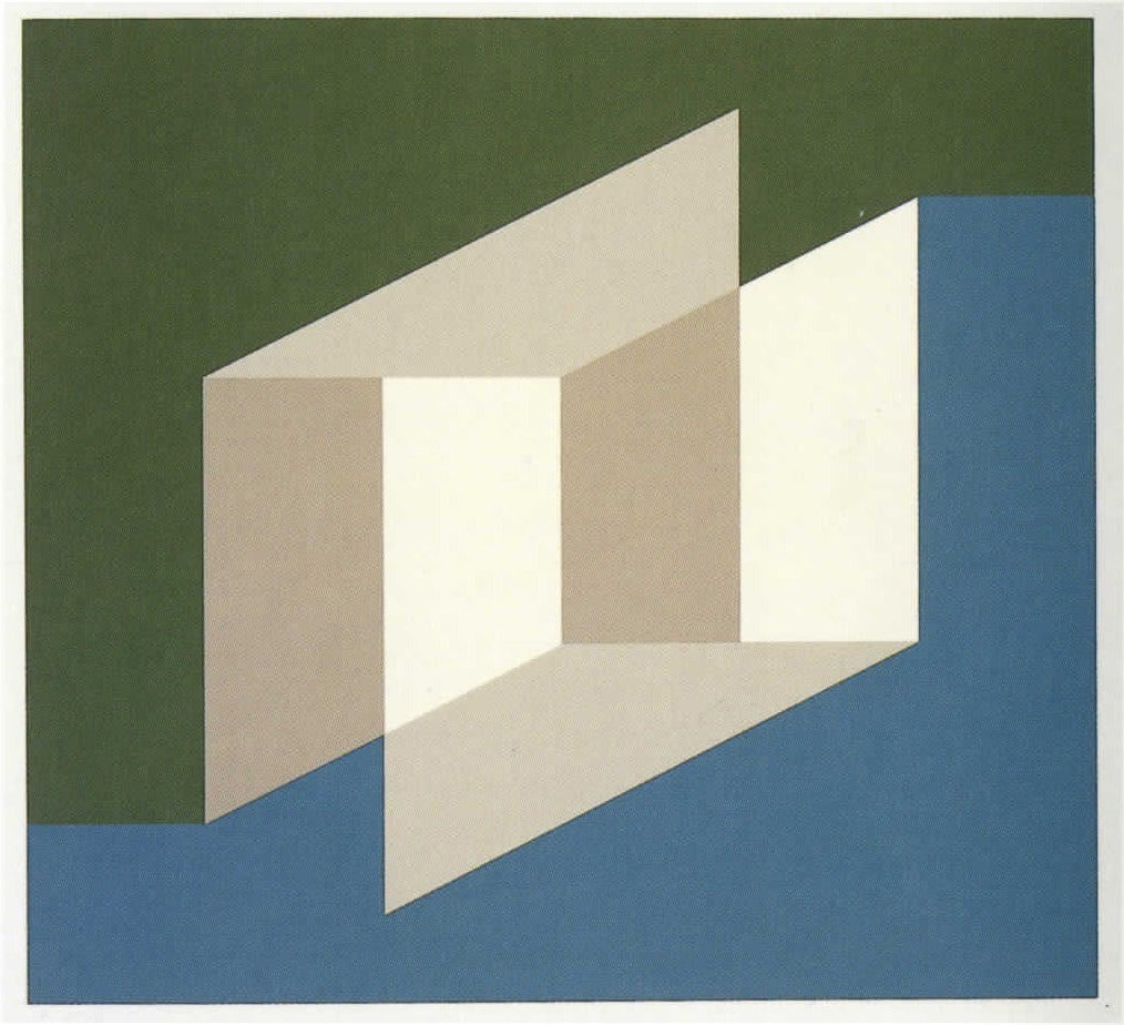 Josef Albers Abstract Print - Never Before h