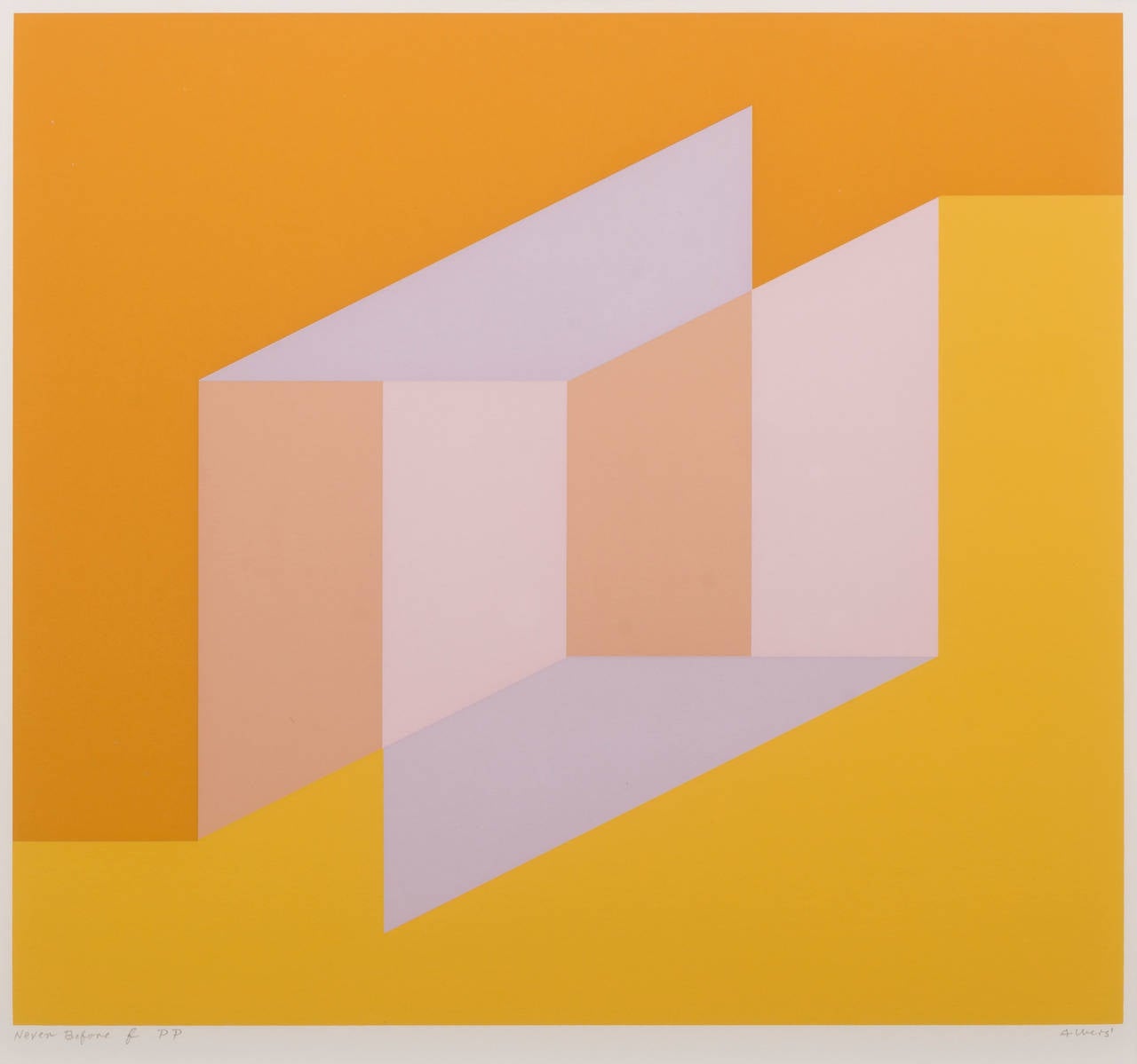 Josef Albers Abstract Print - Never Before f