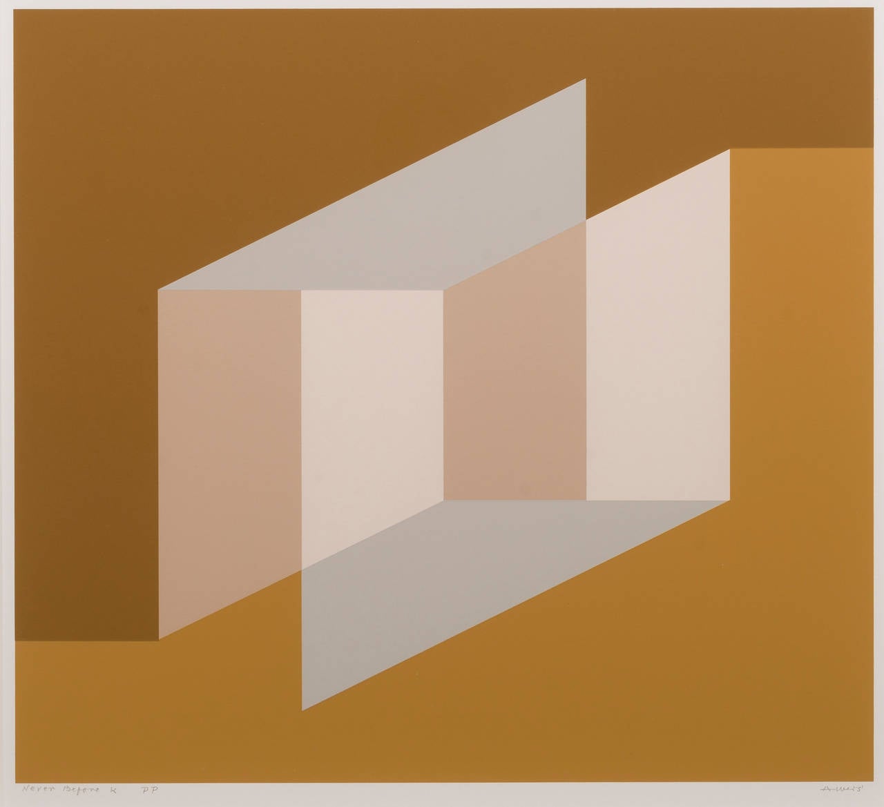 Josef Albers Abstract Print - Never Before k