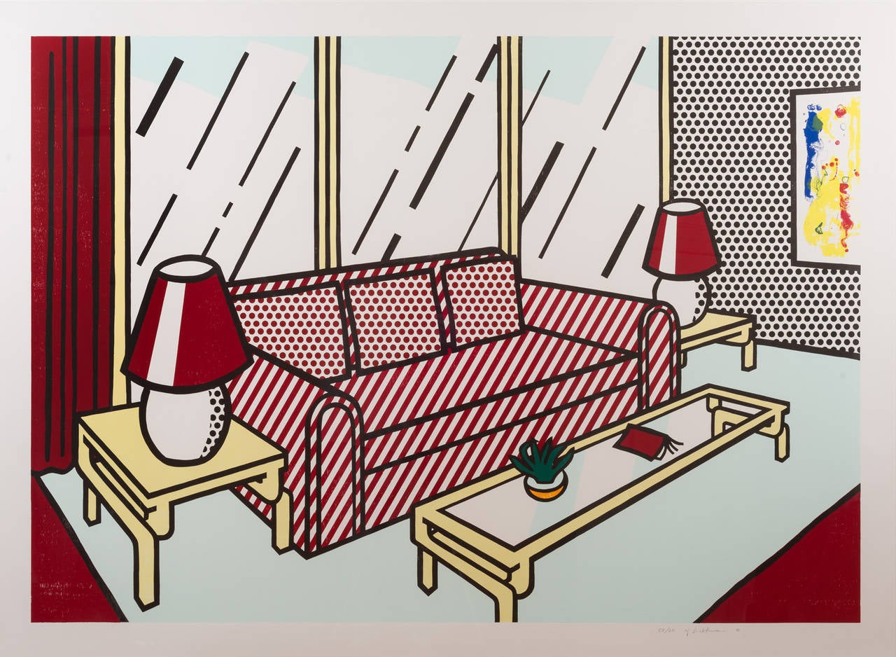 Roy Lichtenstein Interior Print - Red Lamps