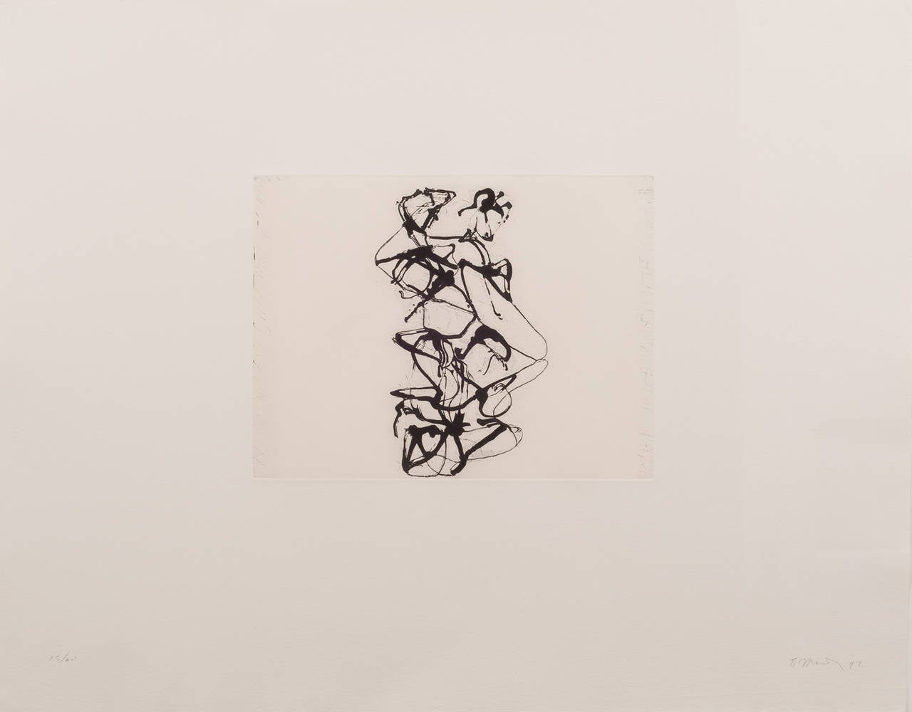 Abstract Print Brice Marden - Evocation de Cyprien