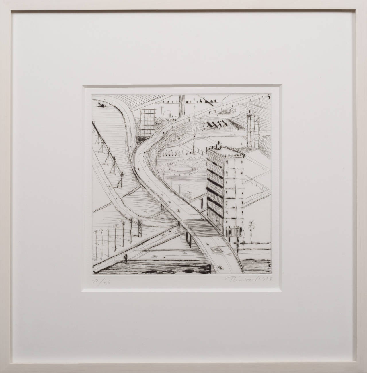 Freeway Building - Contemporary Print by Wayne Thiebaud