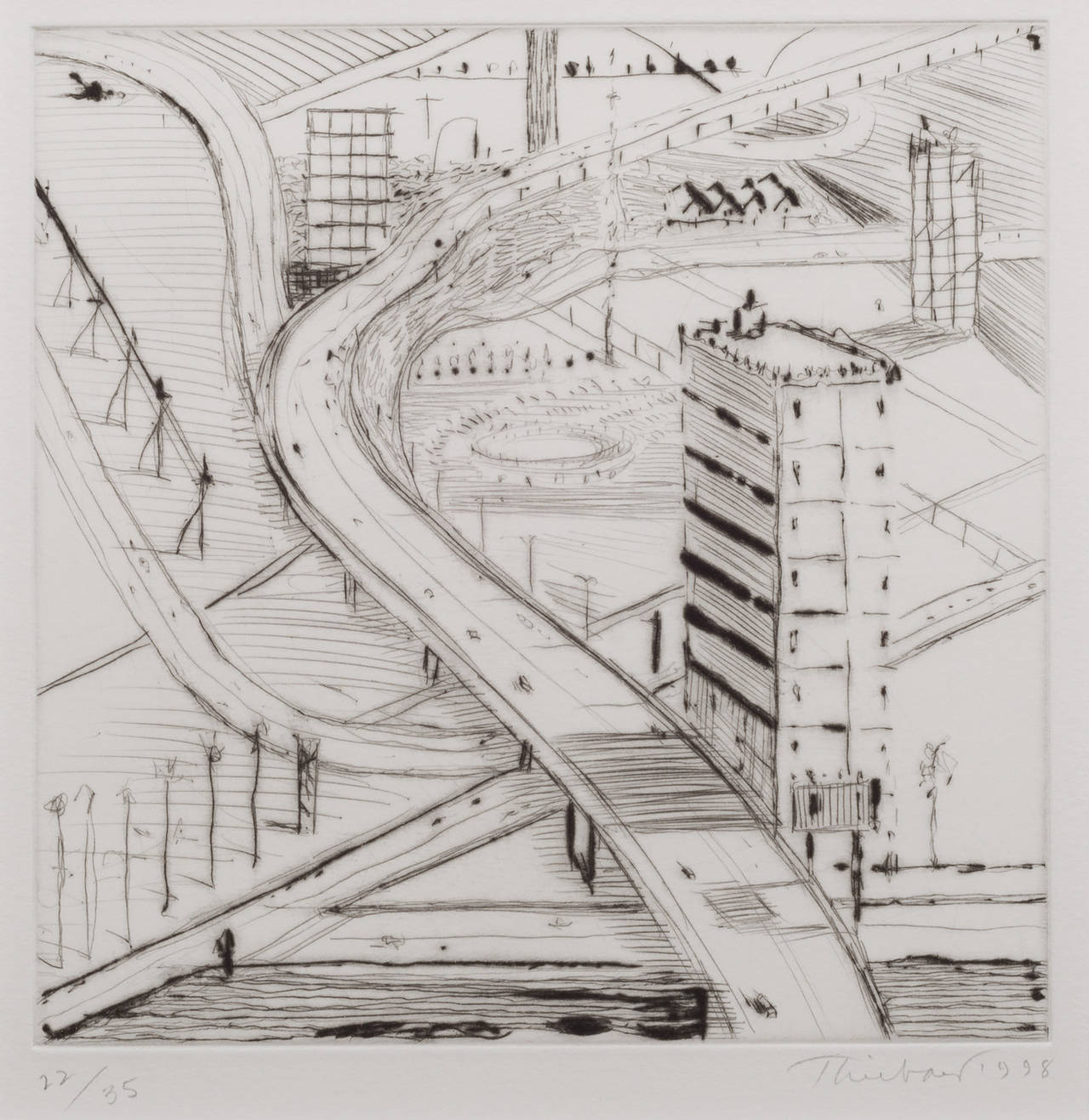 Freeway Building - Print by Wayne Thiebaud
