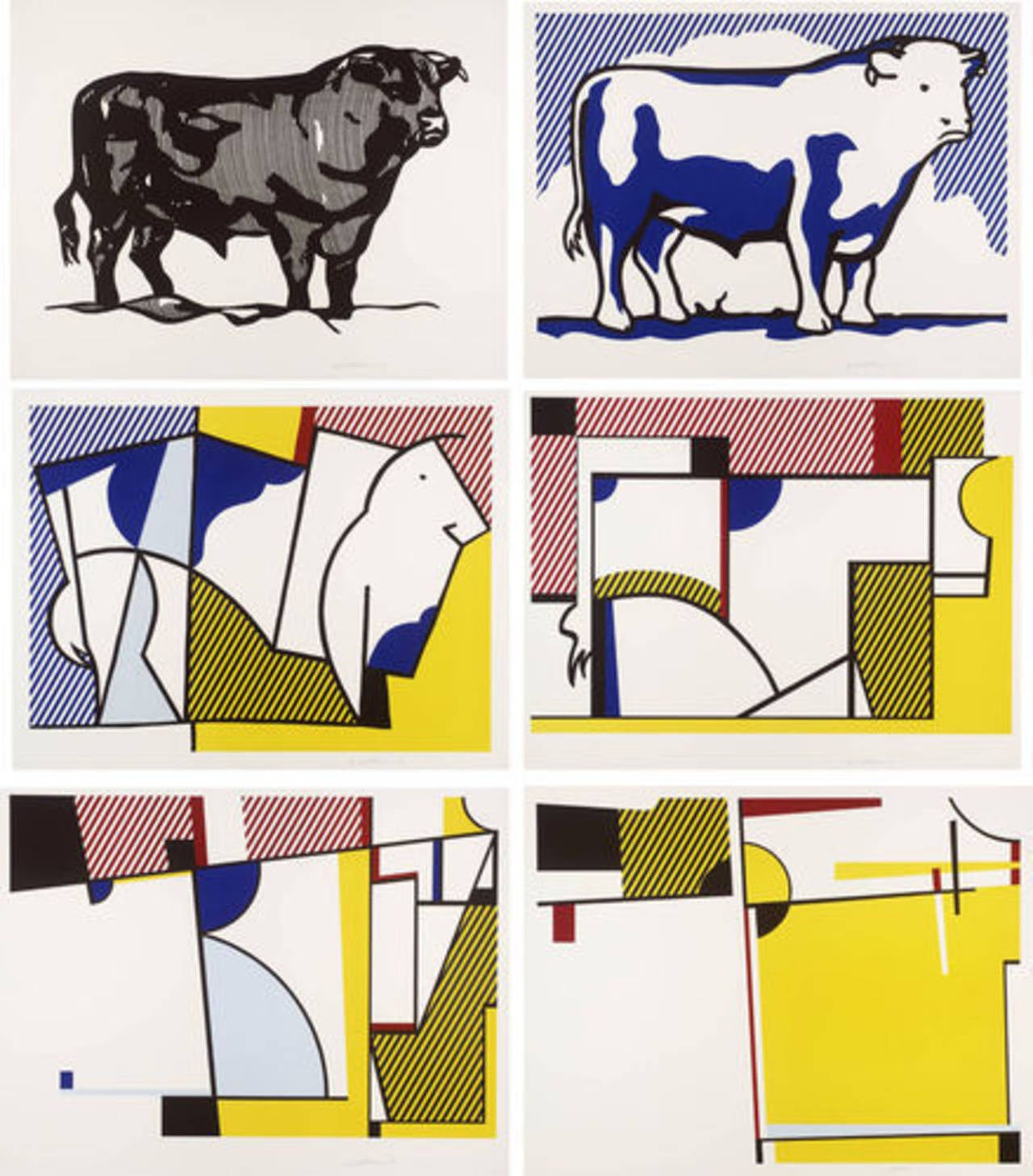 Bull Profile Series - Print by Roy Lichtenstein