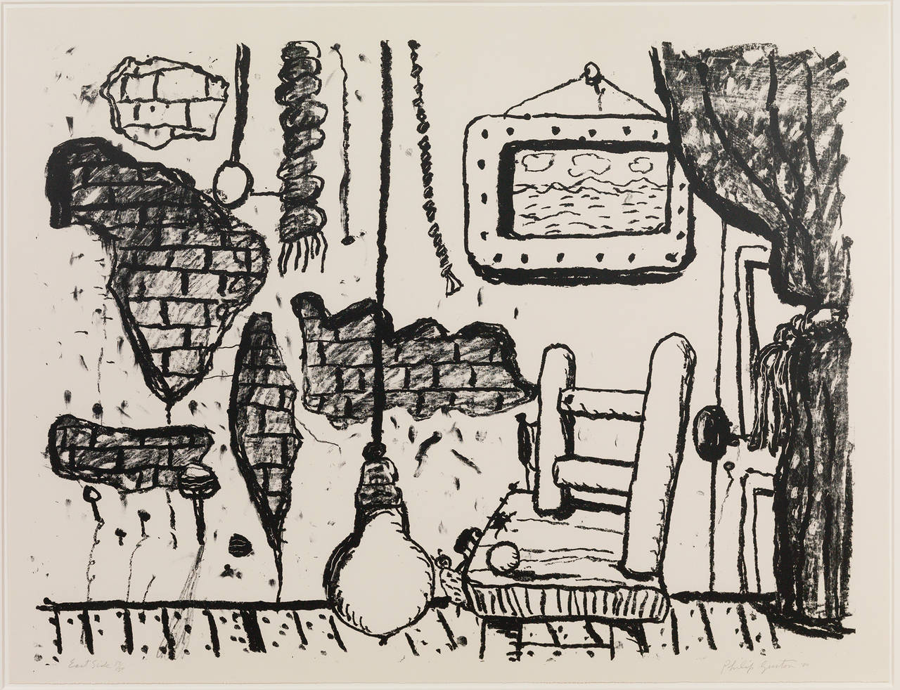 East Side - Print by Philip Guston