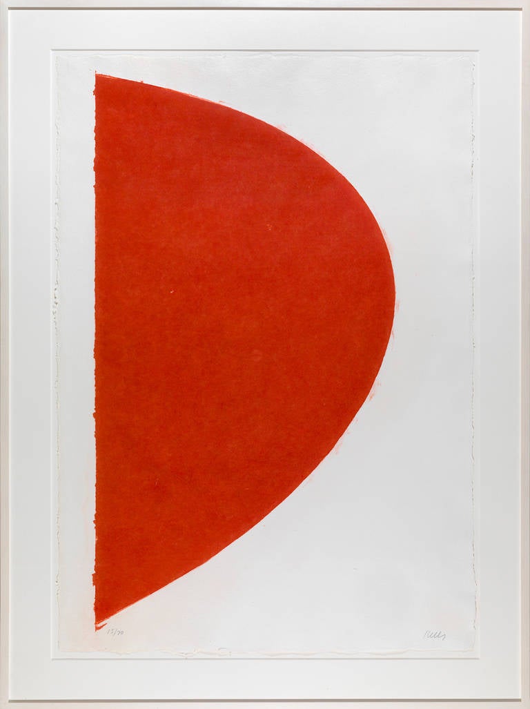 Colored Paper Image IV (Red Curve) - Print by Ellsworth Kelly