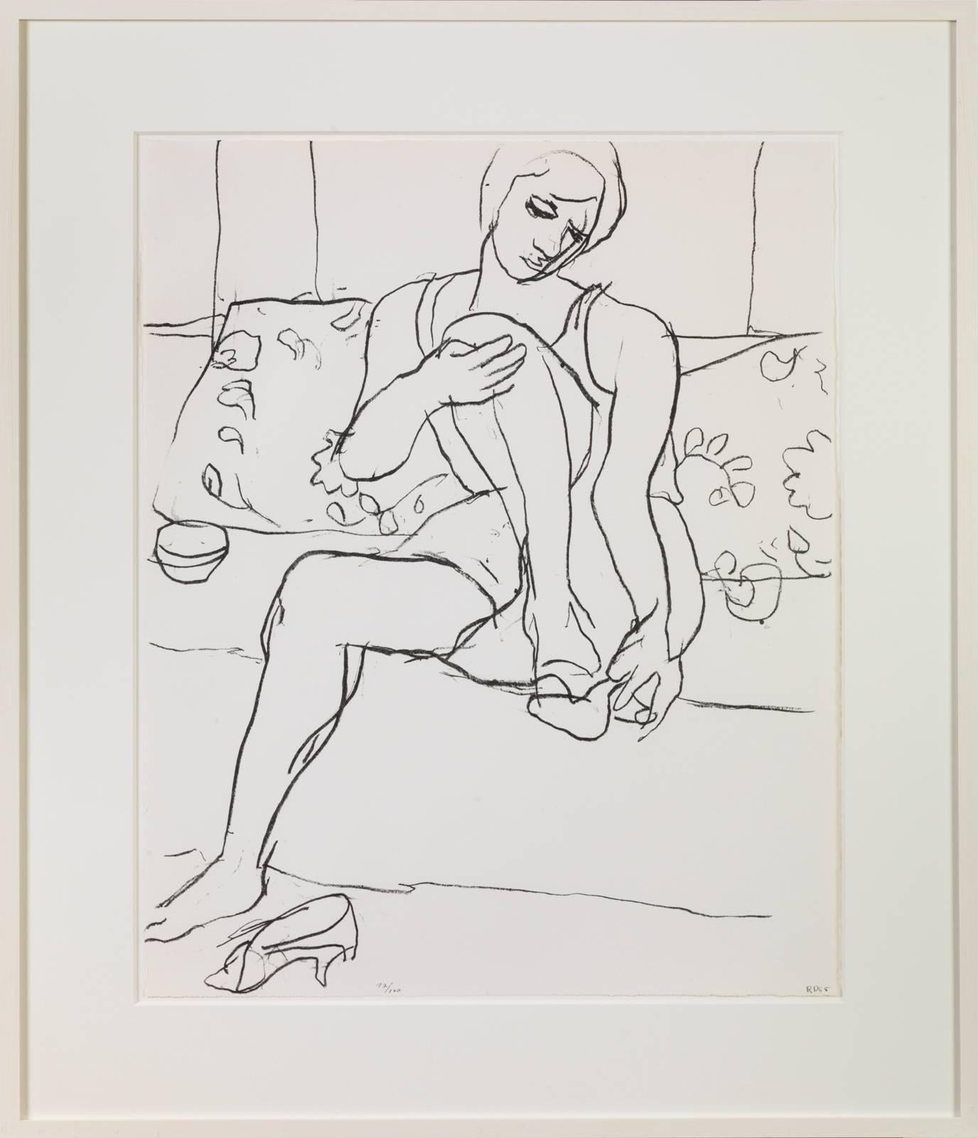 Seated Woman on Sofa – Print von Richard Diebenkorn