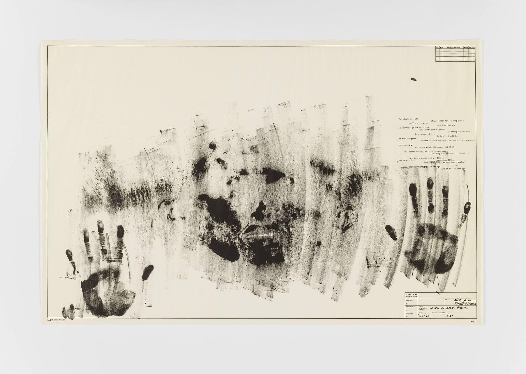Skin with O'Hara Poem - Print by Jasper Johns