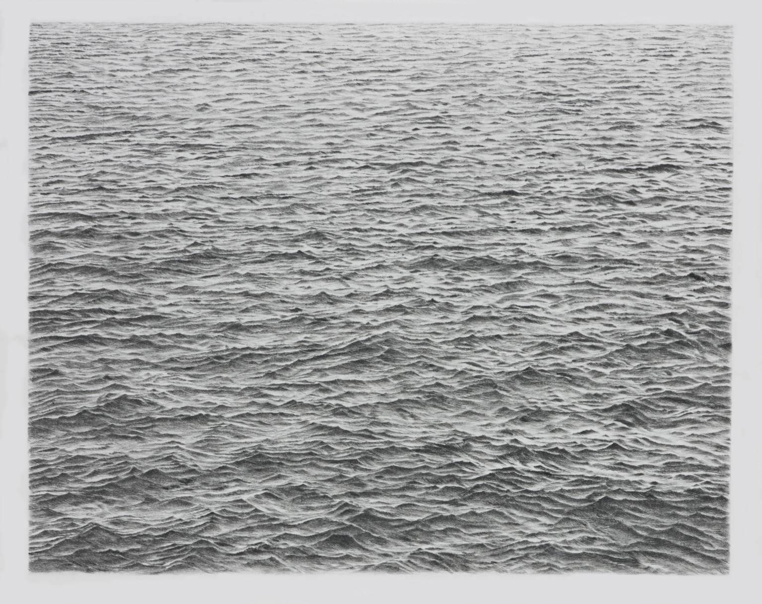 Drypoint Ocean Surface - Print by Vija Celmins