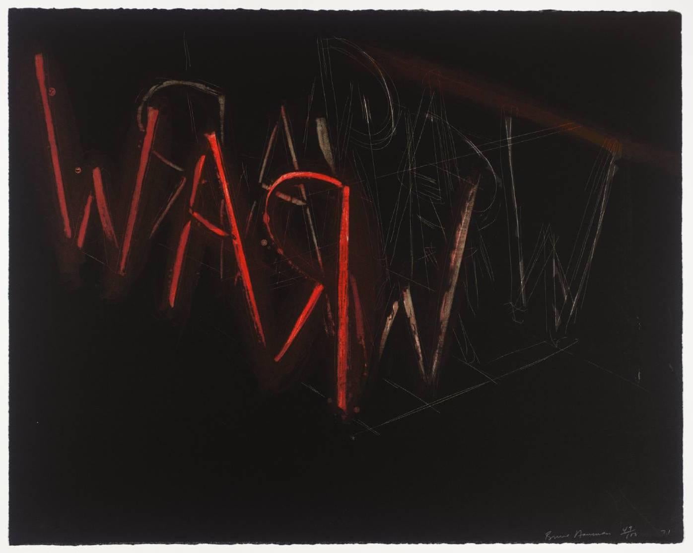 Bruce Nauman Abstract Print - Raw War