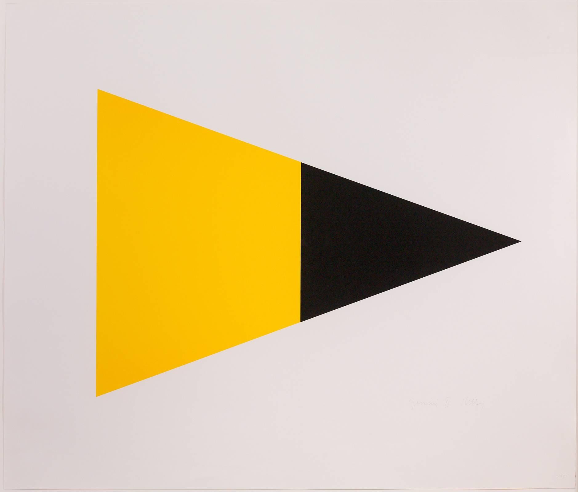 Ellsworth Kelly Abstract Print - Black/Yellow