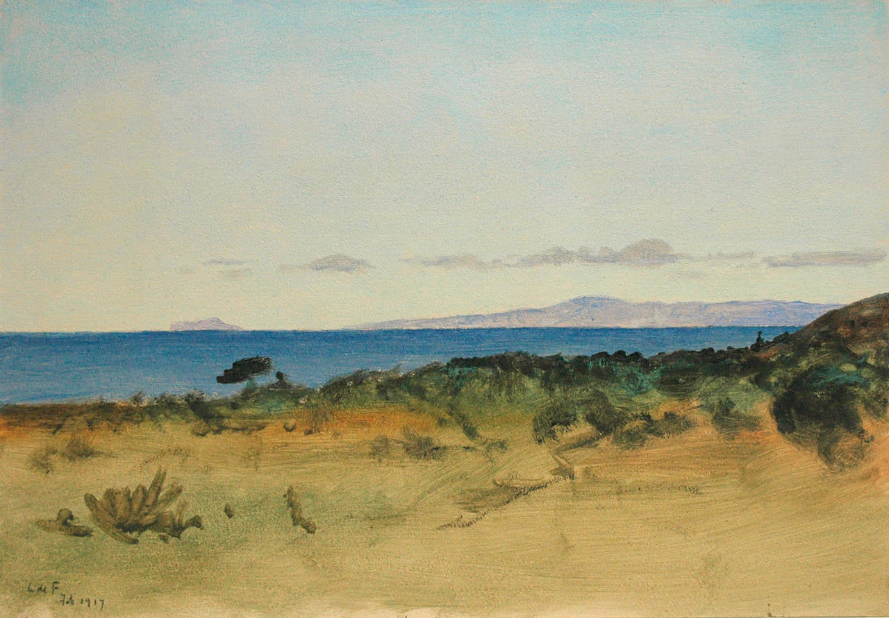Lockwood De Forest Landscape Painting - Santa Barbara's Channel Islands - Deep Blue Pacific