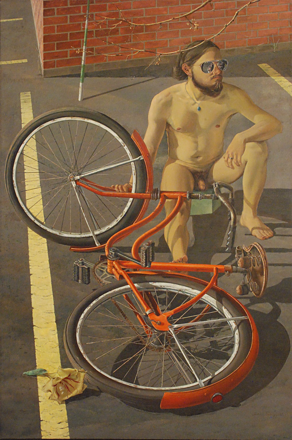 Jean Swiggett Figurative Painting - Bicycle