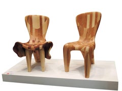 The Chairs in Love. Chairs Sculpture shown in 15Venice Architecture Biennale