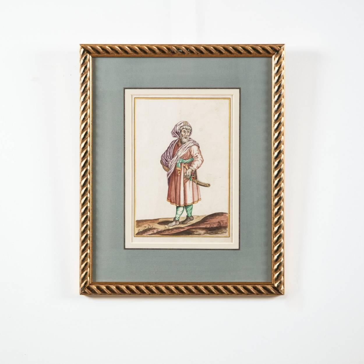 Set of 10 18th Century German Watercolours Depicting Figures In National Costume im Angebot 6
