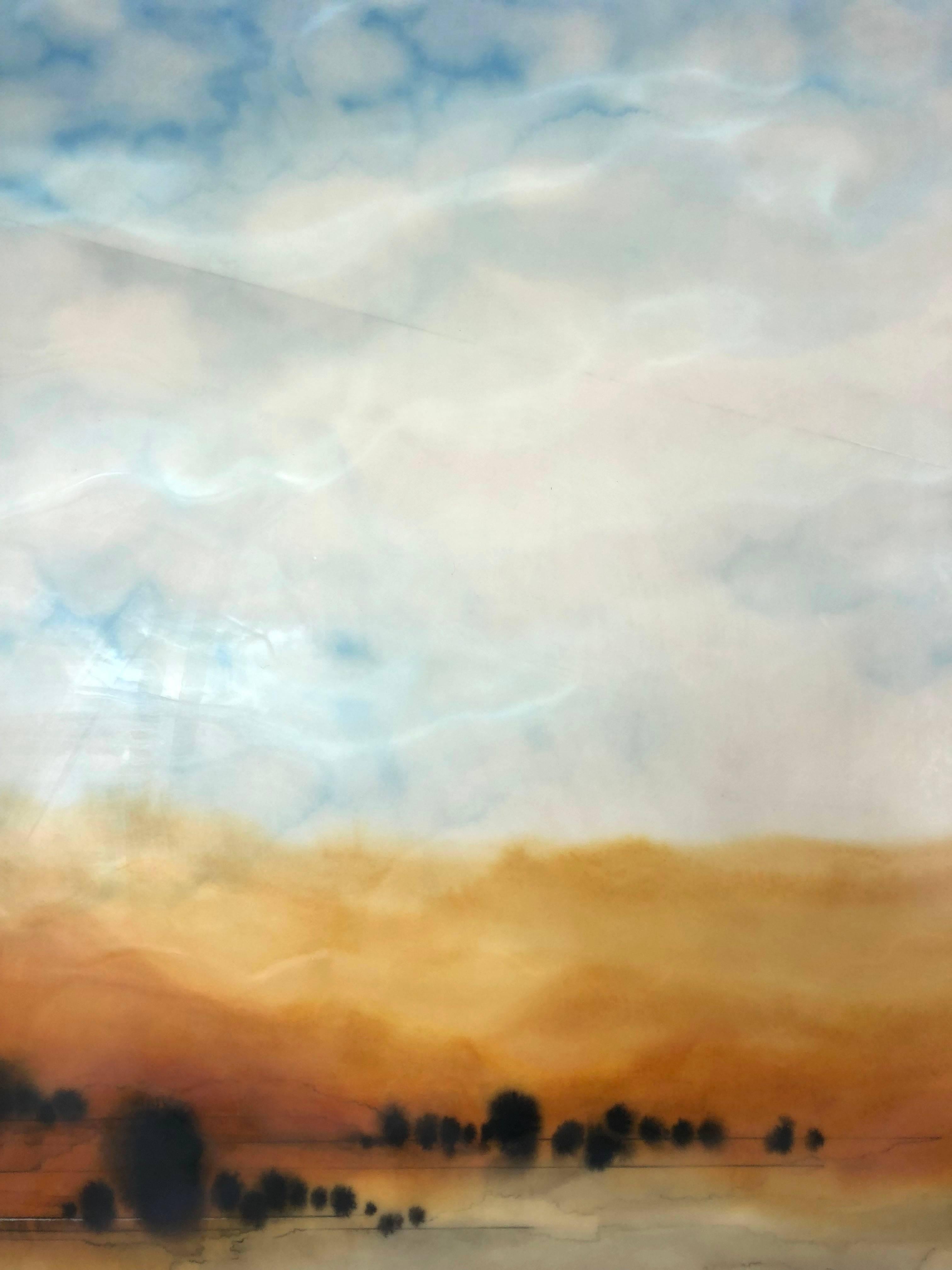 Golden by Gabriela Aguilo Firehammer, 2017

Gouache & encaustic. Signed by artist on the front.

Gabriela Aguilo Firehammer is an Argentinian painter based out of the San Diego area who immigrated to the US in her youth. She began her professional