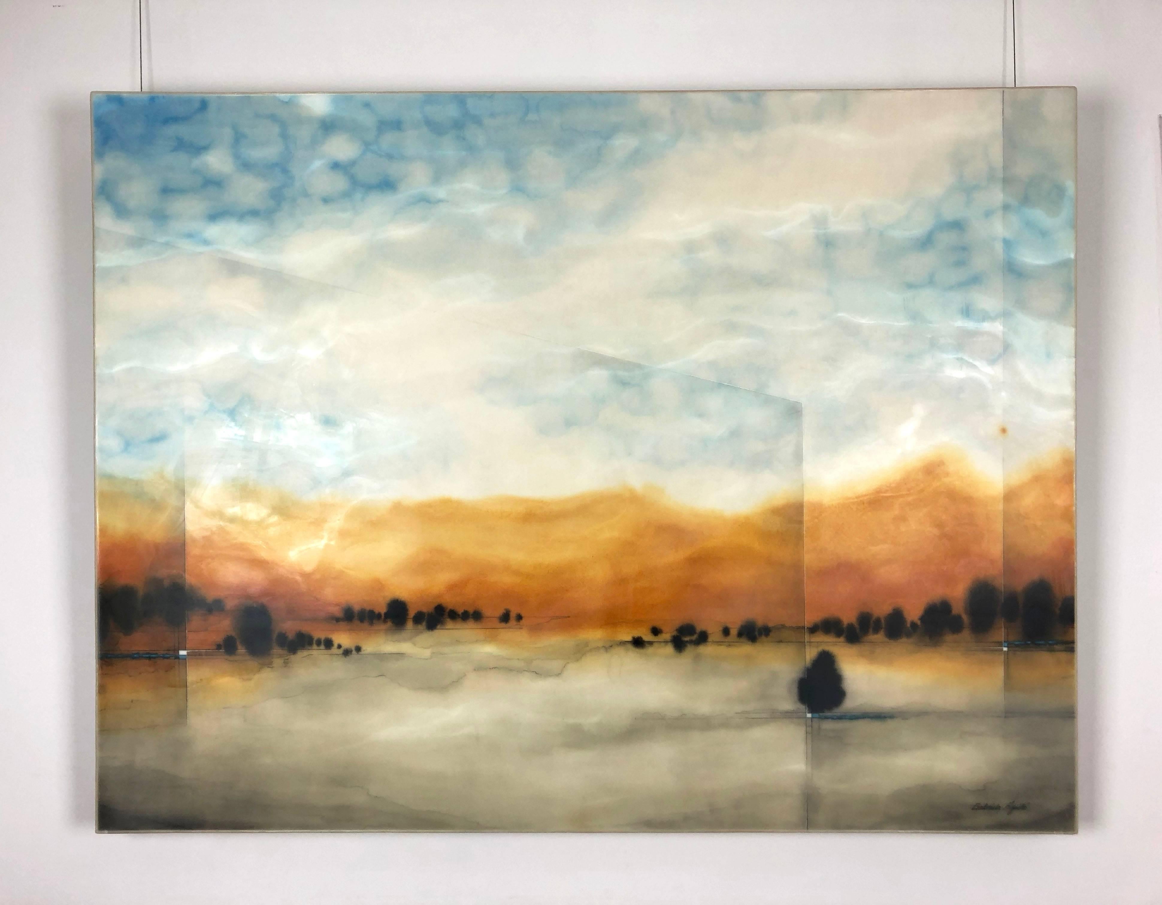 Golden - Painting by Gabriela Aguilo Firehammer
