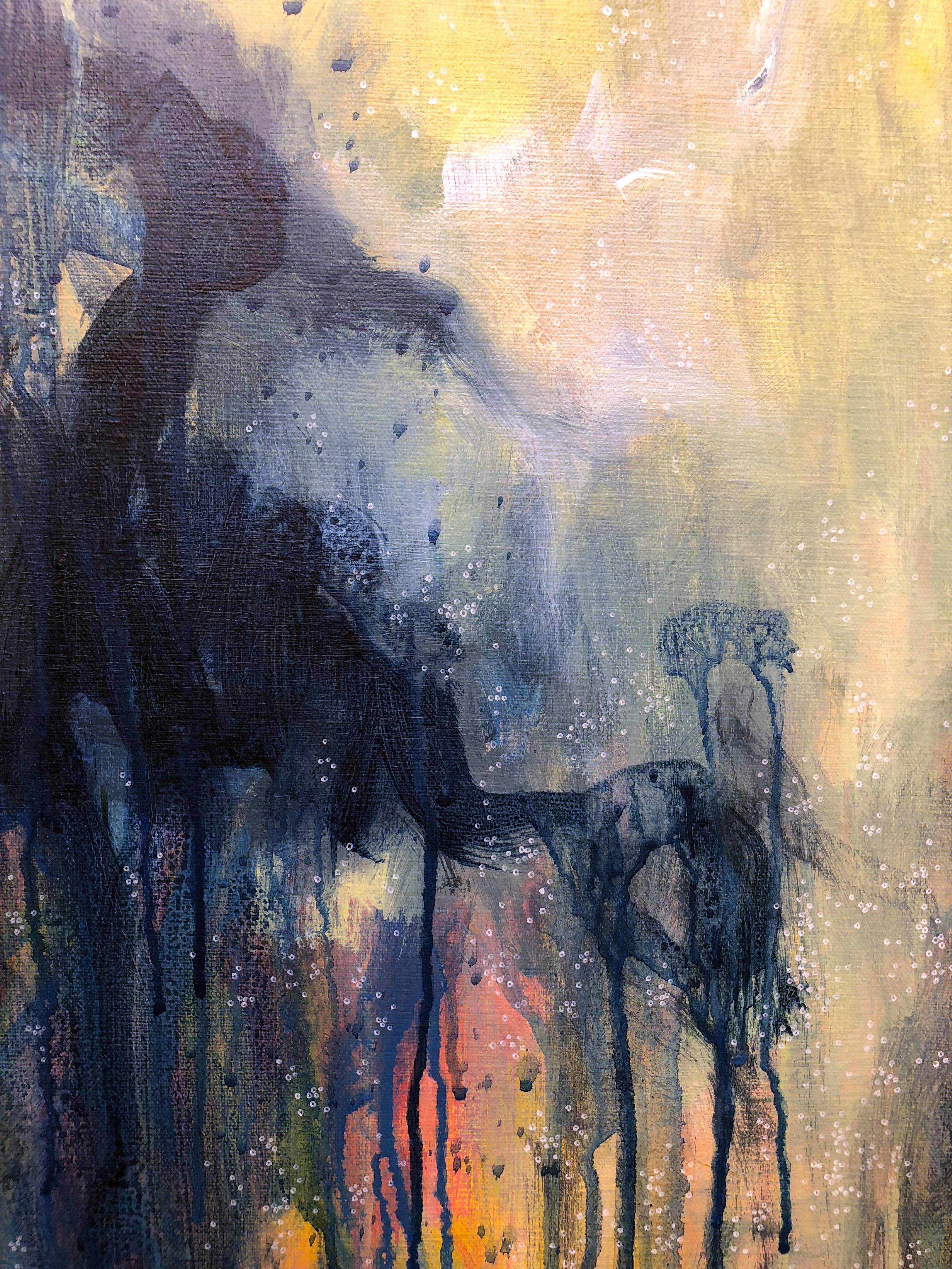 Break Through - Gray Abstract Painting by Jana Emburey