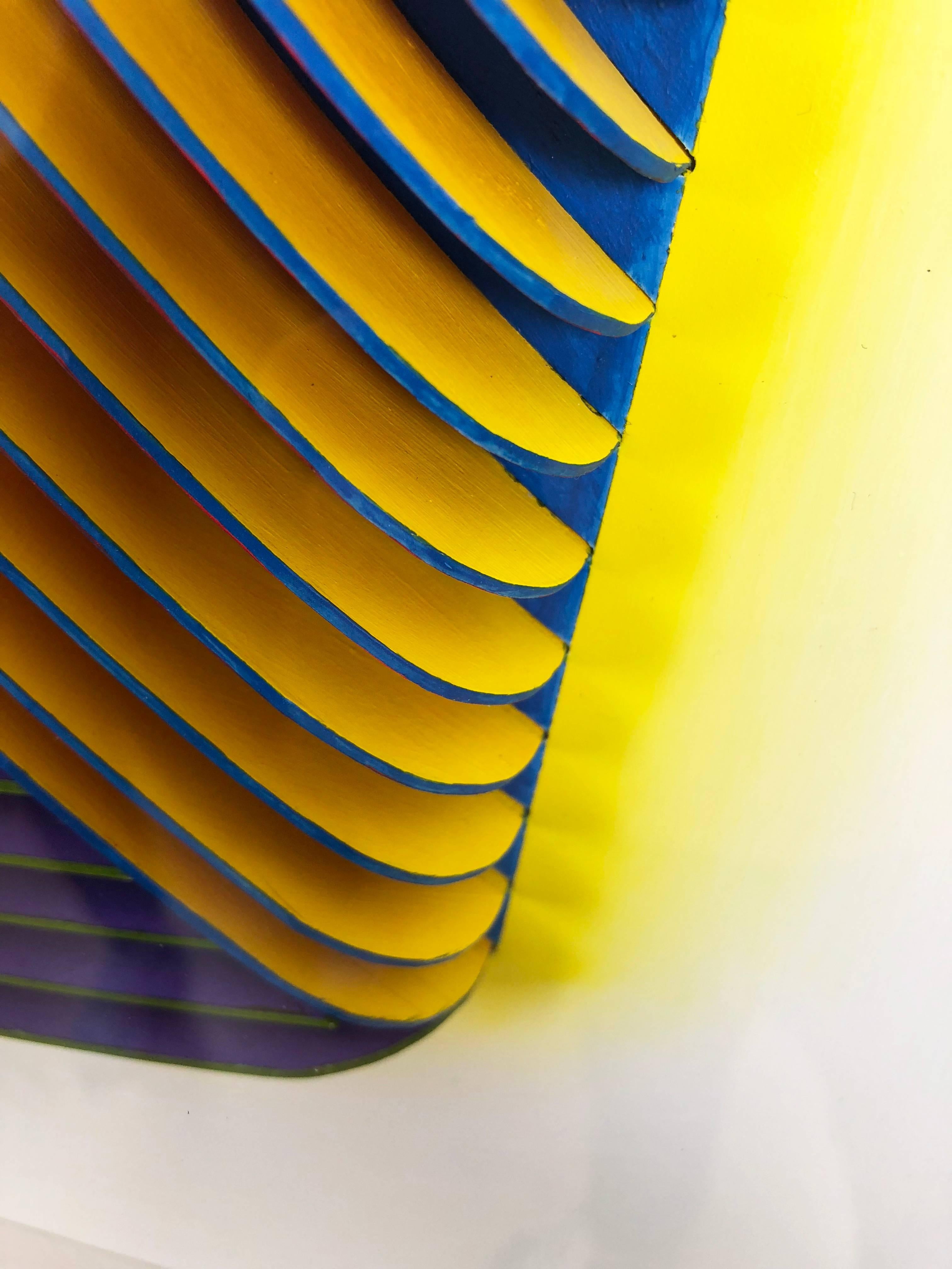 Concentric Folds 1 by Peter Monaghan, 2017

Mixed media. Signed by artist on the front.

Peter Monaghan (b. 1955) studied at the National College of Art and Design in mid 1970s.
He joined Dara O’Lochlainn’s pioneering design firm; his packaging,