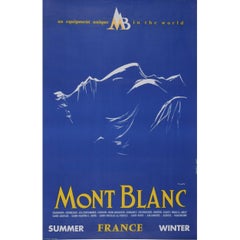 Yves Laty Mont Blanc Original Vintage Skiing Travel Poster Chamonix Combloux