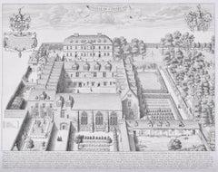 David Loggan Trinity College, Oxford Engraving 1675