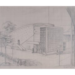 Cine: El Telecinema dibujo arquitectónico Festival de Gran Bretaña Telekinema