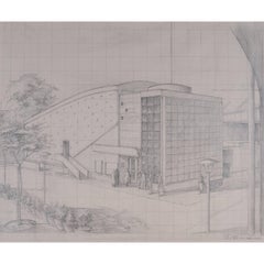 Used Cinema: The Telecinema architectural drawing Festival of Britain Telekinema