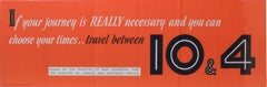 Travel between 10 and 4 original poster c.1943