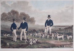 The Merry Beaglers engraving by John Harris after Harry Hall's 1845 painting