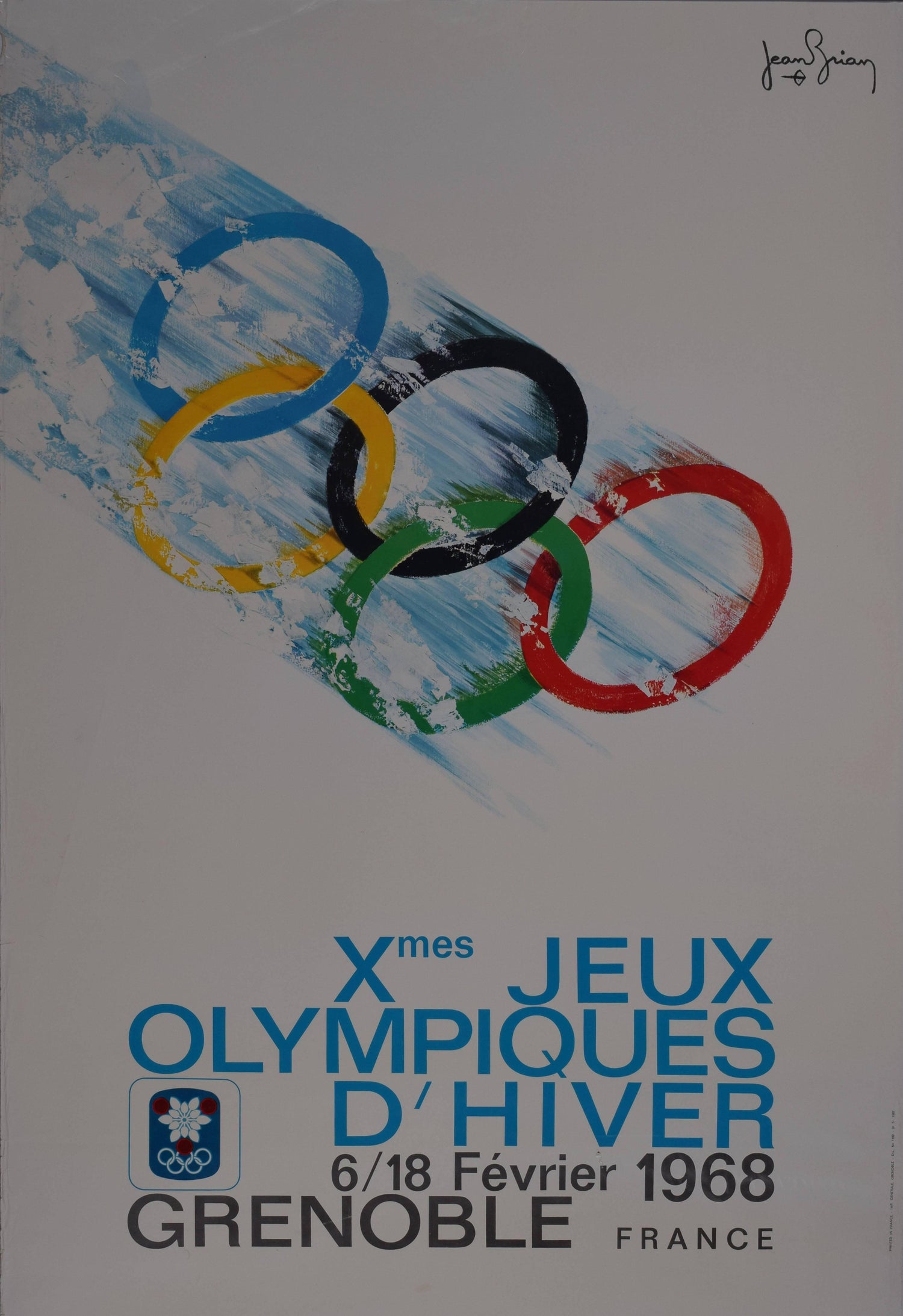 SPORT ADVERT WINTER OLYMPIC GAMES GRENOBLE FRANCE ART PRINT POSTER CC1863