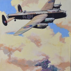 Bendell-Bayly RAF Lancaster Bomber original oil design for World War 2 poster