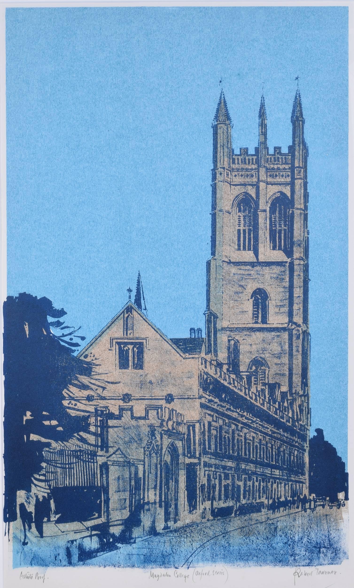 Robert Tavener Magdalen College Oxford Screenprint Modern British Art