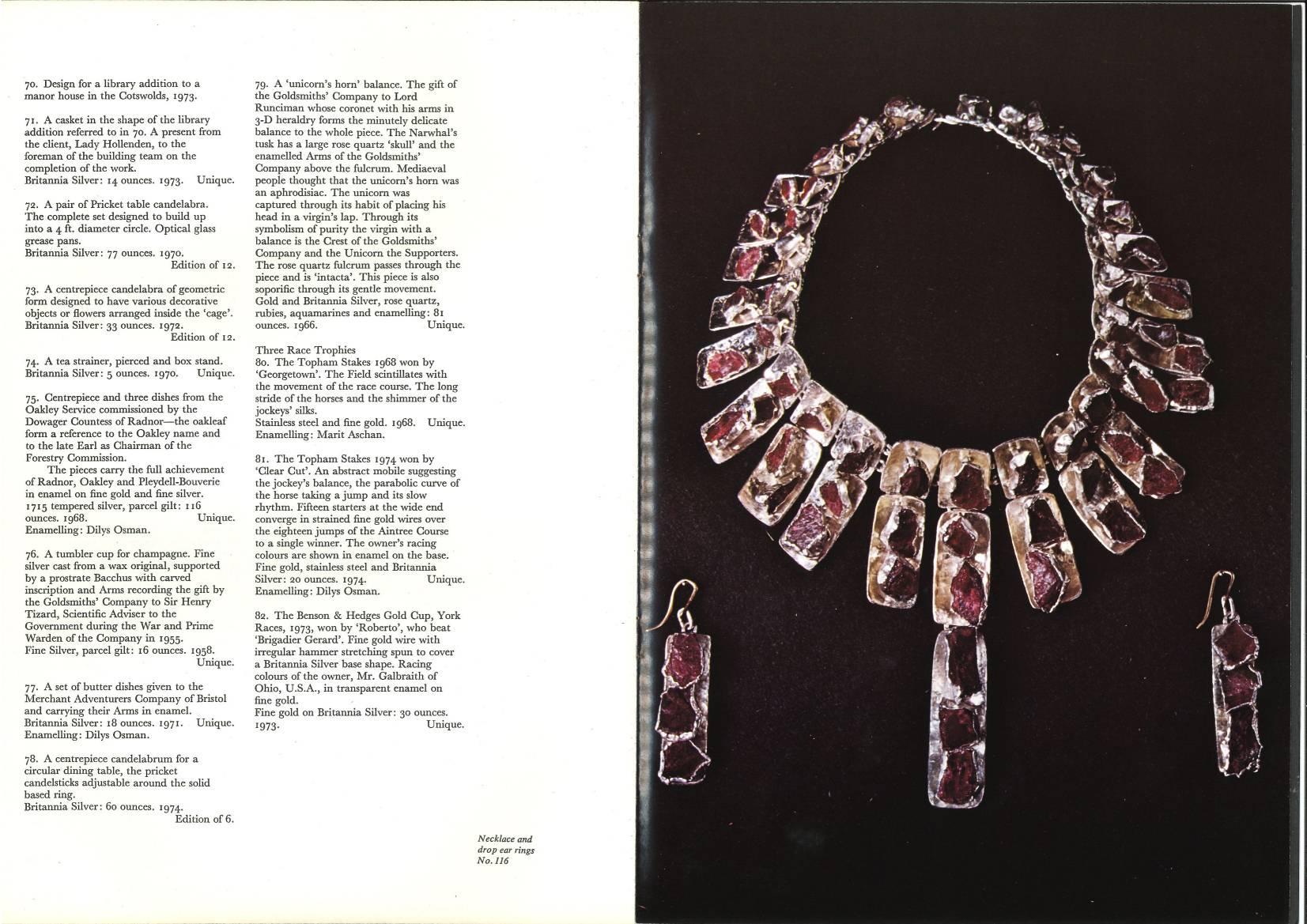 Louis Osman Architect Goldsmith Silversmith 1974 catalogue Prince of Wales Crown 1