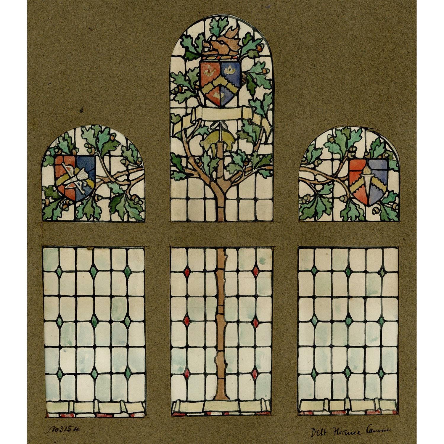 1900 stained glass window