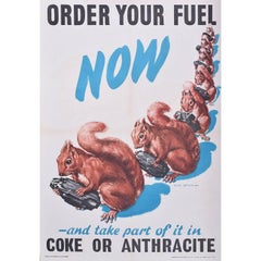 Order Your Fuel Now Original Vintage Poster Clive Uptton - Fuel Efficiency