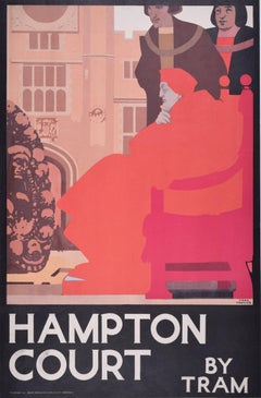 Hampton Court 1929 London Transport Original Poster Fred Taylor