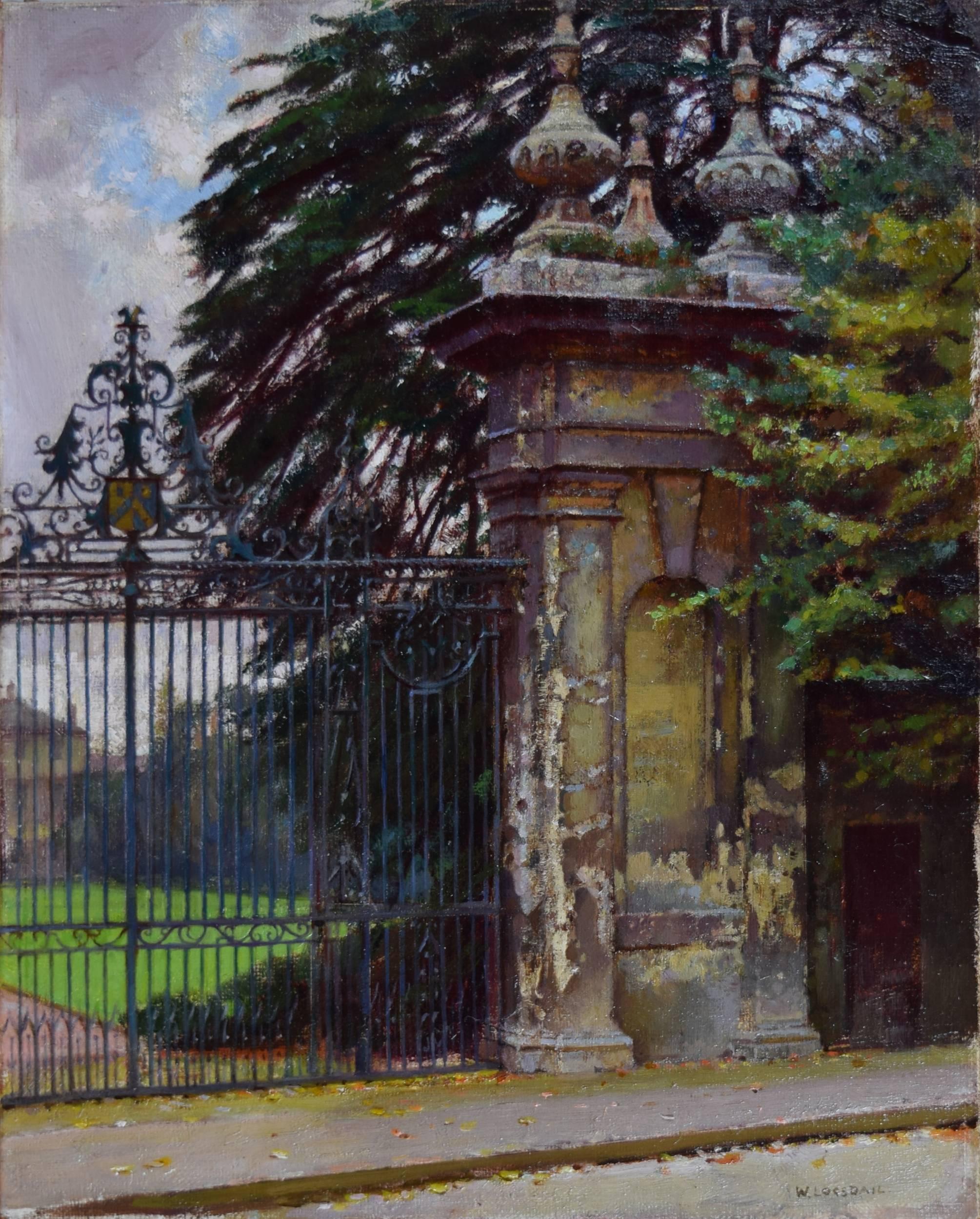 William Logsdail, Trinity College Gateway, Oxford, Oil painting c. 1900