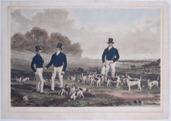 The Merry Beaglers engraving by John Harris after Harry Hall's 1845 painting
