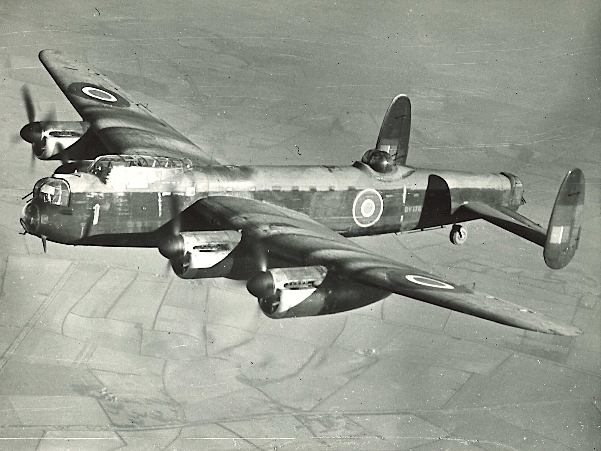 Unknown RAF Lancaster Bomber British Official Photograph WW2 
