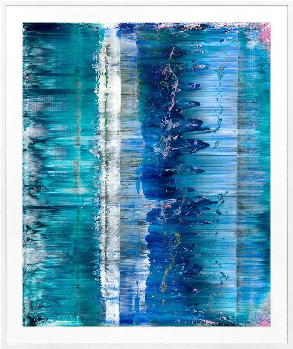 Stanley Casselman worked over three years making hundreds of paintings appropriating the techniques used in Gerhard Richter’s iconic abstract paintings - such as employing an 10 foot tall squeegee rather than traditional paint brushes. The numbers