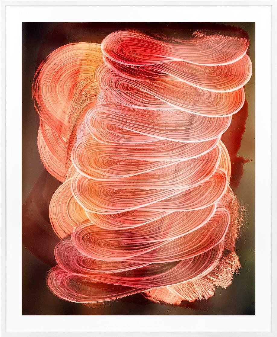 Wil's unusual source material includes 4 x 5 inch photographic negatives or slides, which he painstakingly manipulates to acheive atmospheric depth. He then overlays colorful dancing forms that are rhythmic exercises in abstraction.

Wil Murray left