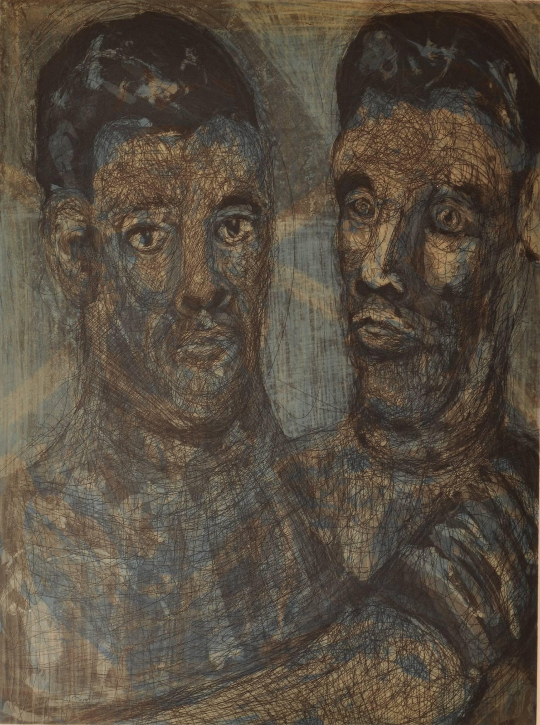 Figurative Print Alex Lazard - L'ombre