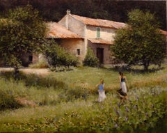 Home by Noon, Provence - Oil Landscape Painting