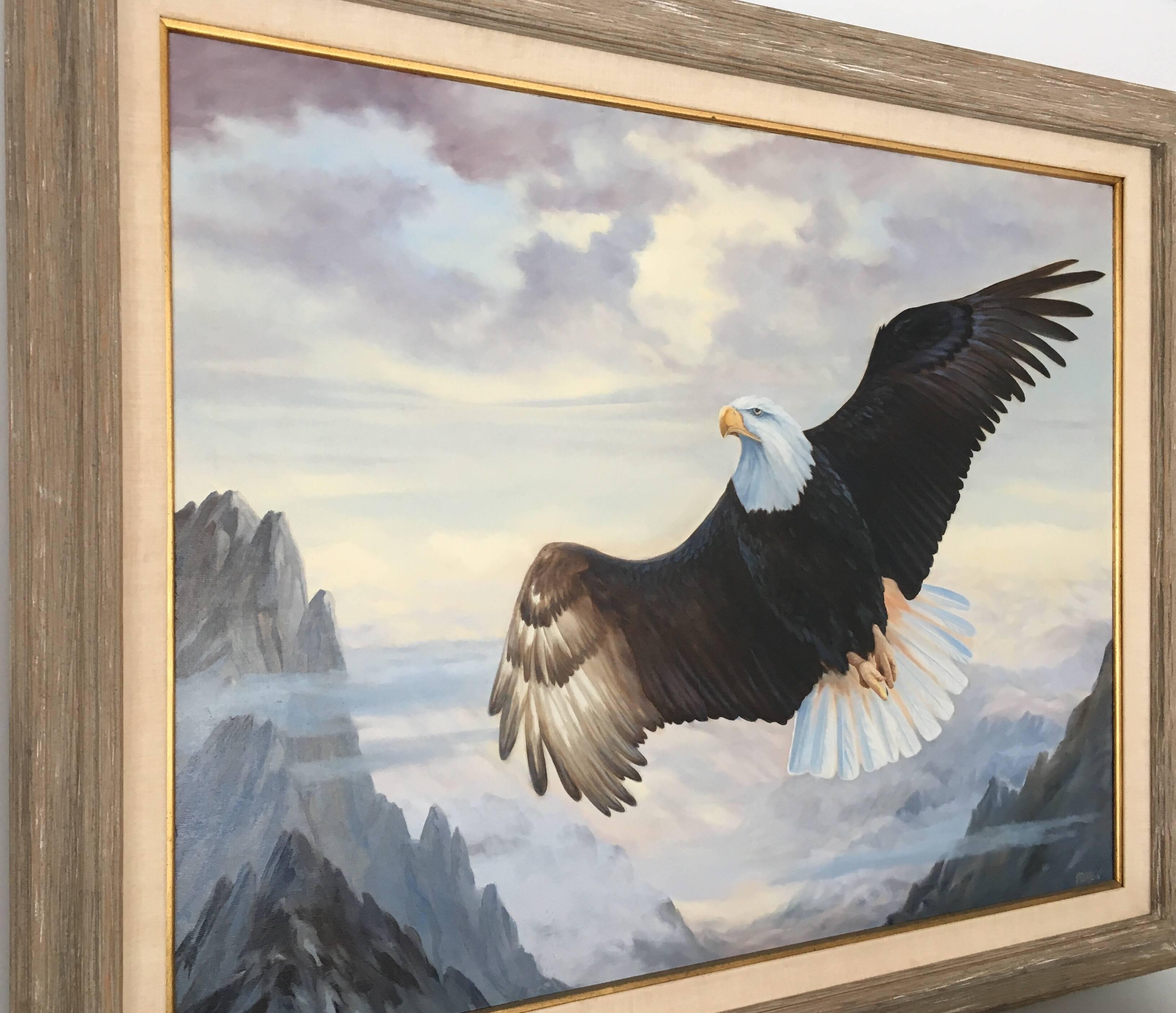 how to paint an eagle in flight