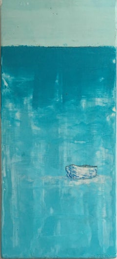 Turquoise Waters - Encaustic Seascape Painting 