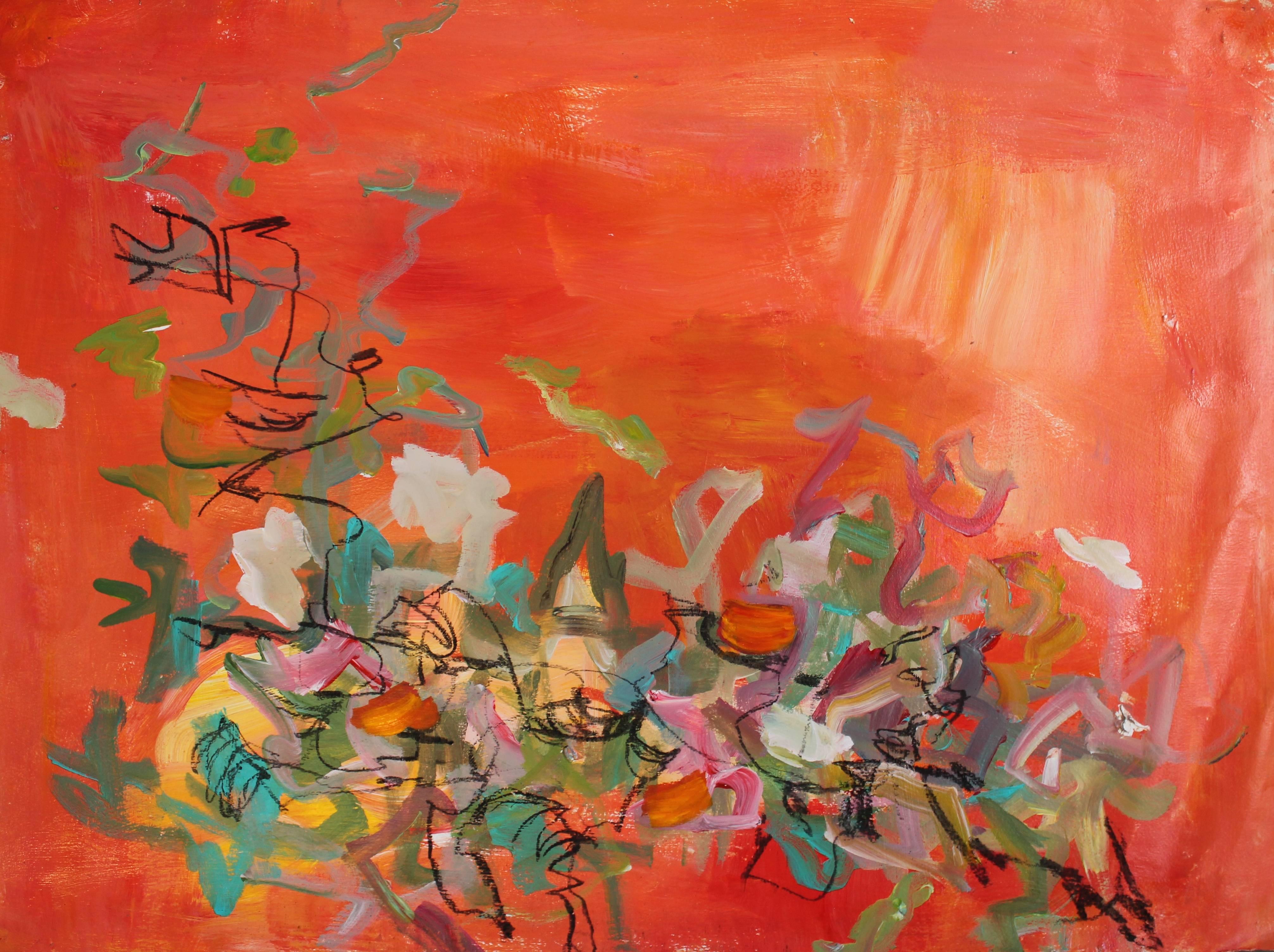 Nedret Andre Abstract Painting - Biomas, Abstract Seascape Painting