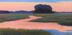 Late September Marsh Sunset, Oil Landscape Painting